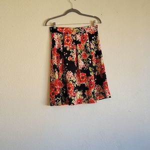 BANANA  LEMON  midi skirt colorful red black
